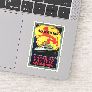 Sticker Bateaux à vapeur canadiens vintages du Pacifique e