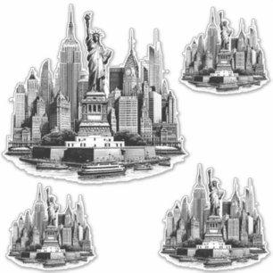 Sticker Bâtiments de New York City Architecture art