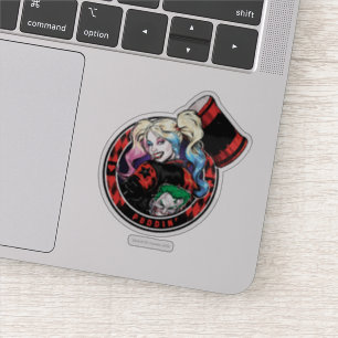 Sticker Batman   Harley Quinn clignant de l'oeil avec le