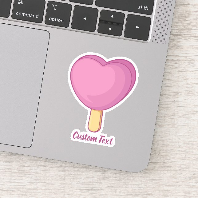 Sticker Bâton de crème glacée du coeur (Détail)