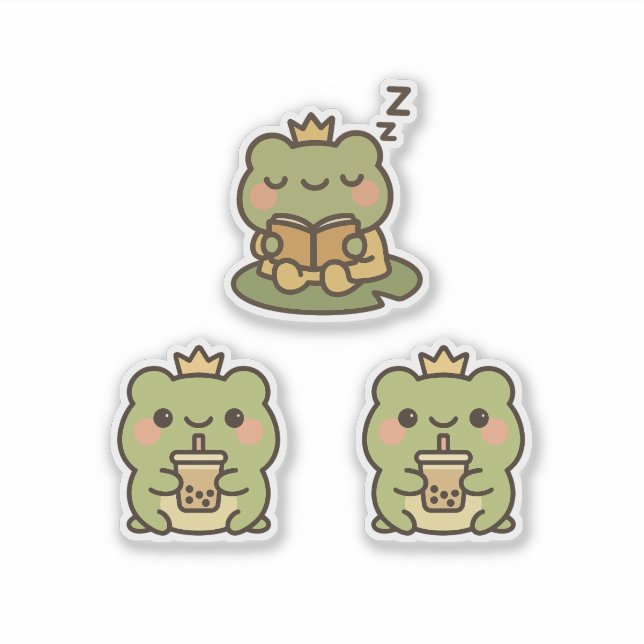 Sticker Bâton de grenouille Kawaii (Devant)