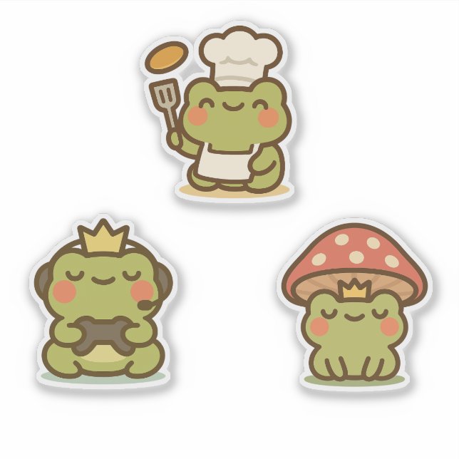 Sticker Bâton de grenouille Kawaii (Devant)