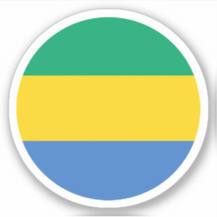 Sticker Bâton rond Gabon Drapeau