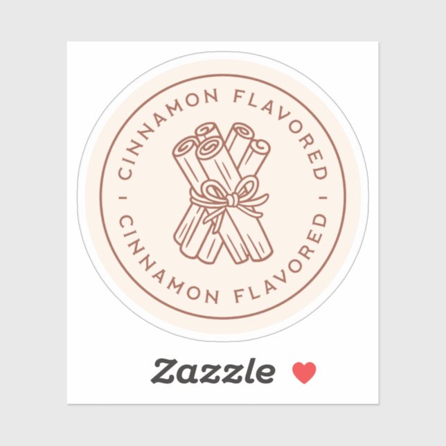 Sticker Bâtons de cannelle saveur naturelle esthétique fai (Feuille)