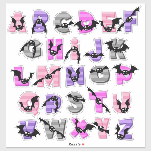 STICKER BATTY ALPHABET (Feuille)