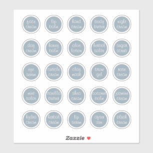 Sticker Baume de crème de pot cosmétique bleu Dusty de 1,1