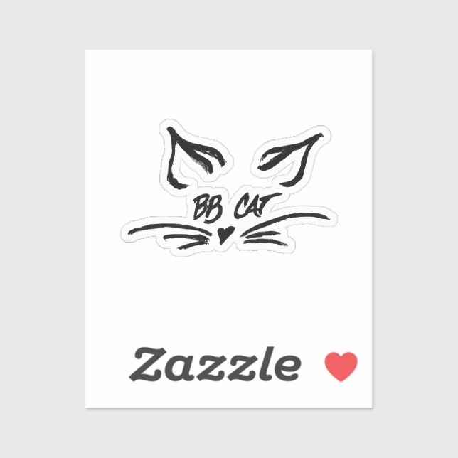 Sticker BB Cat Signature (Feuille)