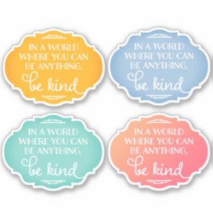 Sticker Be Kind - Couleurs Assorties