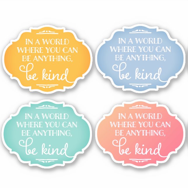Sticker Be Kind - Couleurs Assorties (Devant)