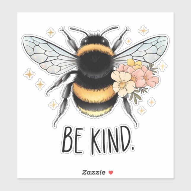 Sticker Be Kind Honey Bee Clipart-57650 (Feuille)