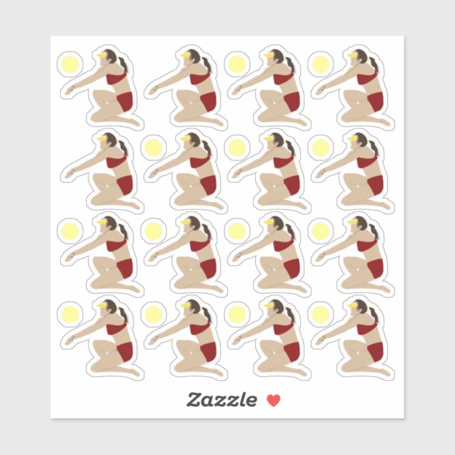 Sticker Beach Volleyball (Feuille)