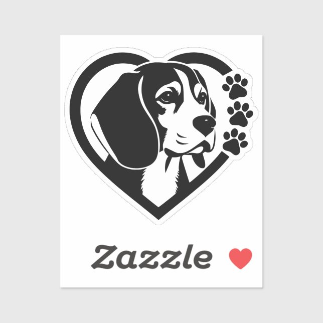 Sticker Beagle (Feuille)
