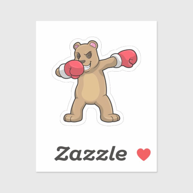 Sticker Bear as Boxer at Boxer & Hip hop Dance Dab (Feuille)