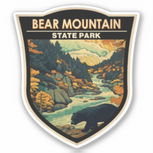 Sticker Bear Mountain State Park New York Travel Vintage
