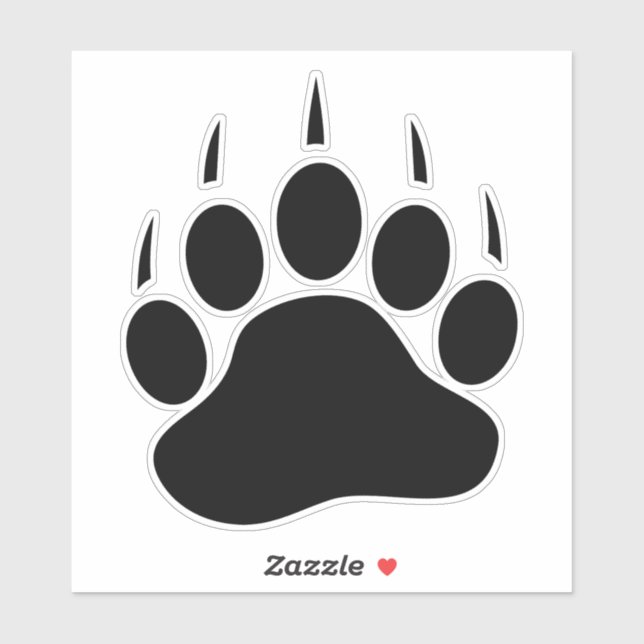 Sticker Bear Paw Sticker. (Feuille)