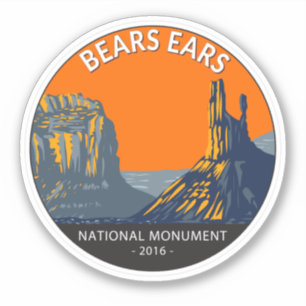 Sticker Bears Ears National Monument Utah Vintage