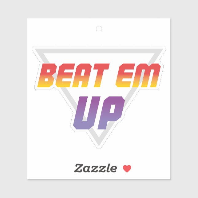 Sticker Beat Em Up Retro Gaming (Feuille)