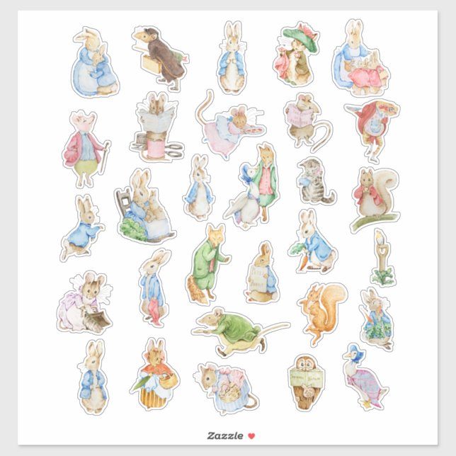 Sticker Beatrix Pottter Peter Rabbit et ses amis (Feuille)