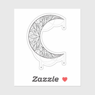 Sticker Beau Motif de design Mandala Moon