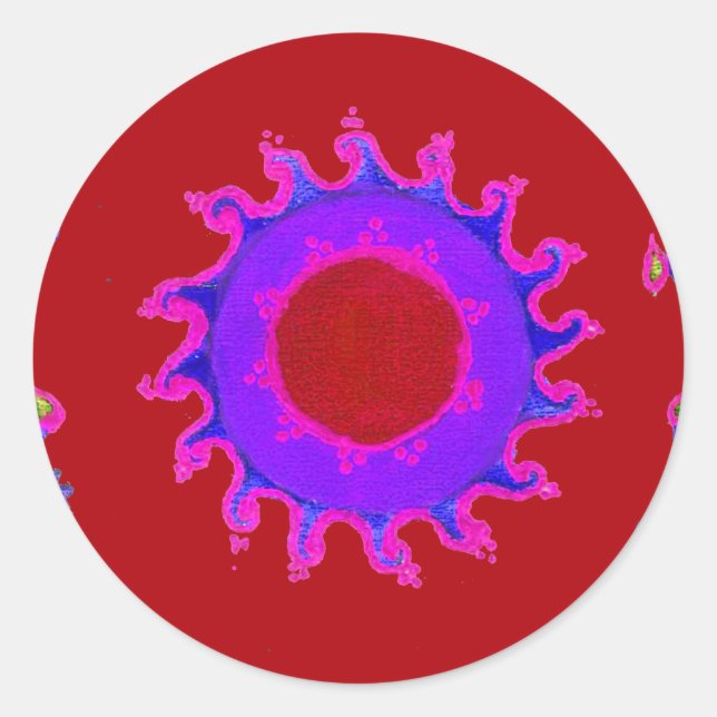 Sticker Beau Motif Indien Extraordinaire Mehndi Maroon Art (Devant)