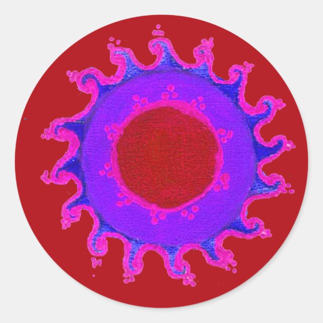 Sticker Beau Motif Indien Extraordinaire Mehndi Maroon Art (Devant)