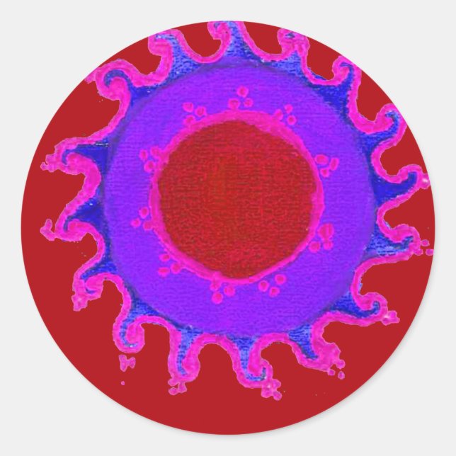 Sticker Beau Motif Indien Extraordinaire Mehndi Maroon Art (Devant)