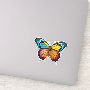 Sticker Beau papillon multicolore