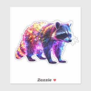 Sticker Beau Raccoon brillant