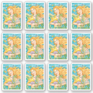 STICKER BEAU TRÉSORS MERMAID, STARFISH & SEAHORSE