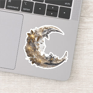 Sticker Beau visage dans la lune