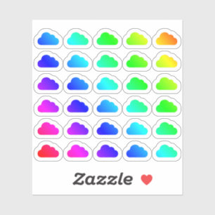 Sticker Beaucoup De Nuages Colorés De Minuscules Nuages Ar