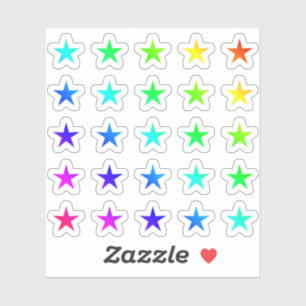 Sticker Beaucoup D'Étoiles Colorées Minuscules En Arc-En-C