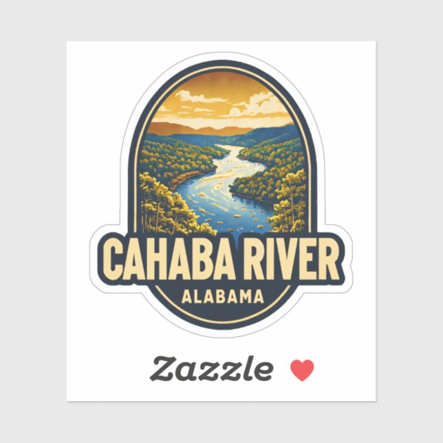 Sticker Beauté naturelle de Cahaba River-Alabama (Feuille)