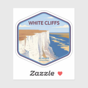 Sticker Beauté naturelle des falaises blanches d'Epes-Alab