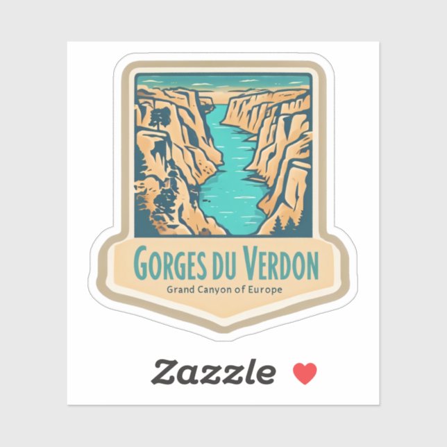 Sticker Beauté naturelle des Gorges du Verdon-France (Feuille)