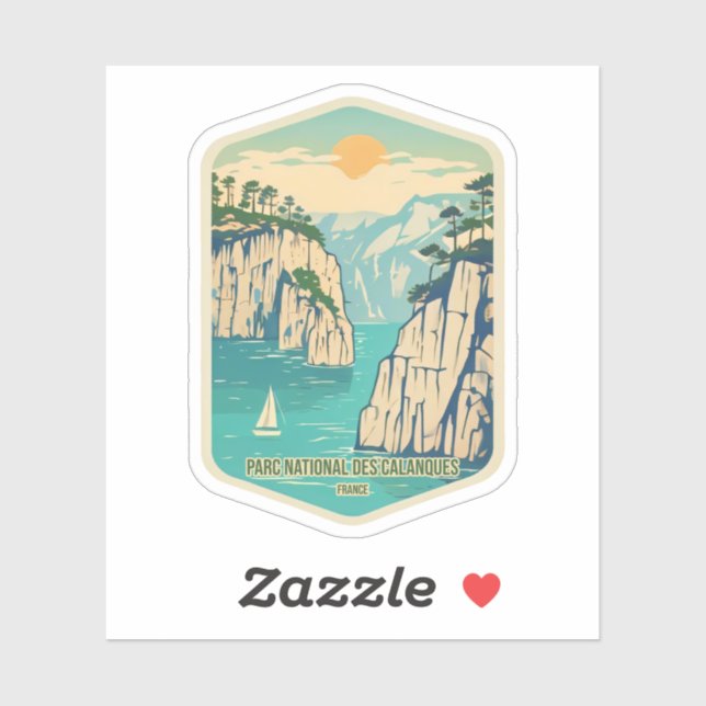 Sticker Beauté naturelle du Parc National des Calanques (Feuille)