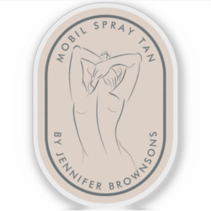Sticker Beauté Tan Spa Corps arrondi Decal