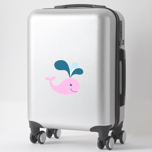 Sticker Bébé baleine de dessin animé adorable (Sur valise)