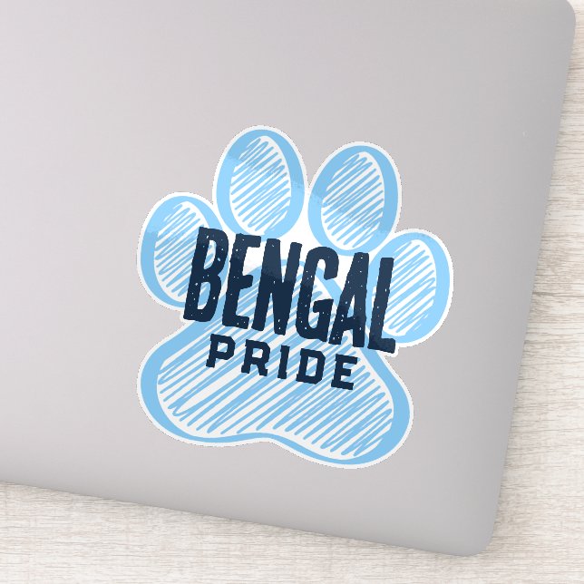 Sticker Bébé Bleu & Marine Pawprint Pride (Détail)