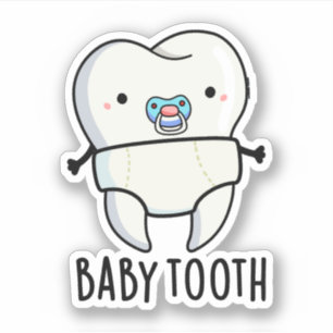Sticker Bébé Dents mignon Doux Jeu de dents