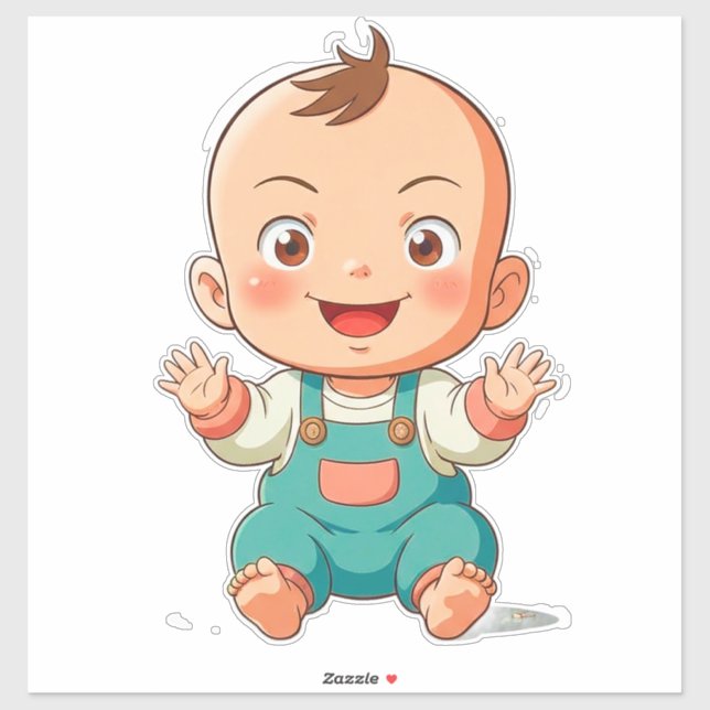 Sticker Bébé garçon mignon (Feuille)