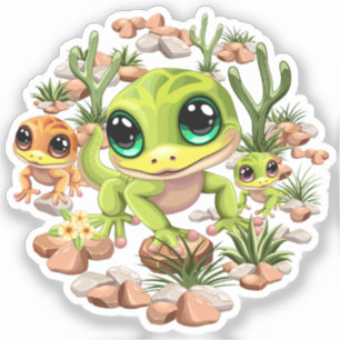 Sticker Bébé Geckos jote personnages de dessin
