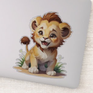 Sticker Bébé mignon Lion Safari Zoo animal