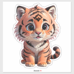 Sticker Bébé mignon tigre