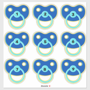 Sticker Bébé veut Binky   Fun Baby shower Game Pacifier