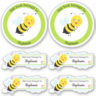 Sticker Bee in Tulip Garden Ce livre appartient à