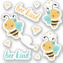 Bee Kind Bumblebee Coeurs Bleu Jaune