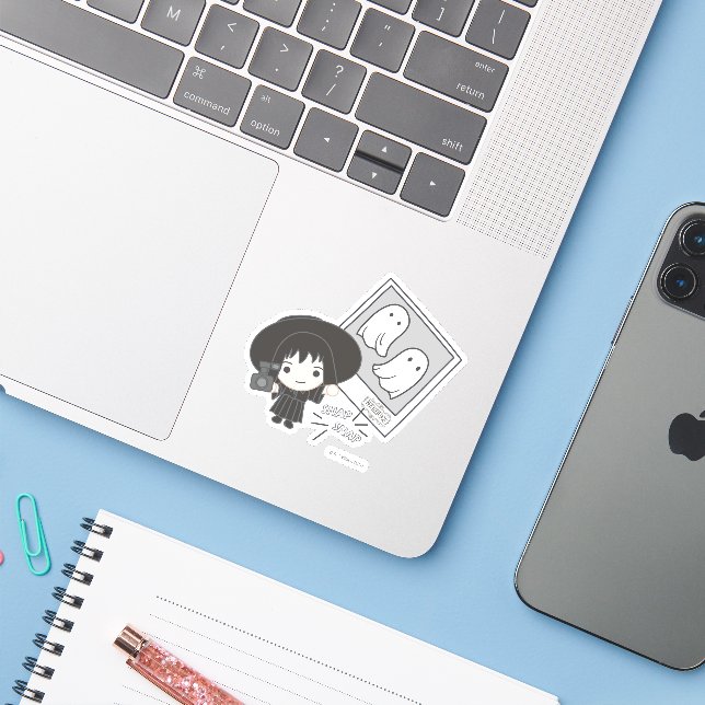 Sticker Beetlejus | Chibi Lydia Ghost Photography (Ordinateur portable avec iPhone)