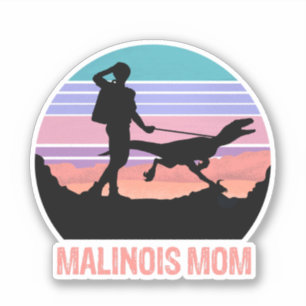 Sticker Belge Malinois Velociraptor Maliraptor Maman