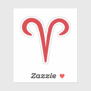 Sticker Bélier Astrologie Rouge Zodiaque Mars Avril Annive